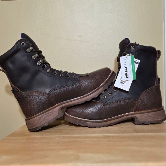 Tony Lama Greasewood Composite Toe Waterproof Work Boots Brown TW3417 Men's 9 - Picture 4 of 7